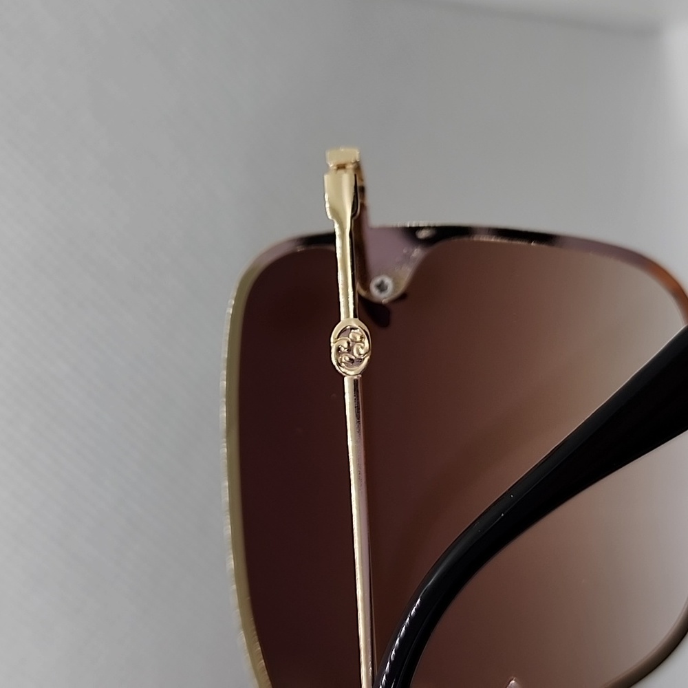 Rimless Bee Gradient Color Lens Oversize Sunglasses - Picture 6 of 10